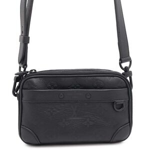Louis Vuitton Shoulder Bag Monogram Shadow Black Alpha Wearable Wallet Black